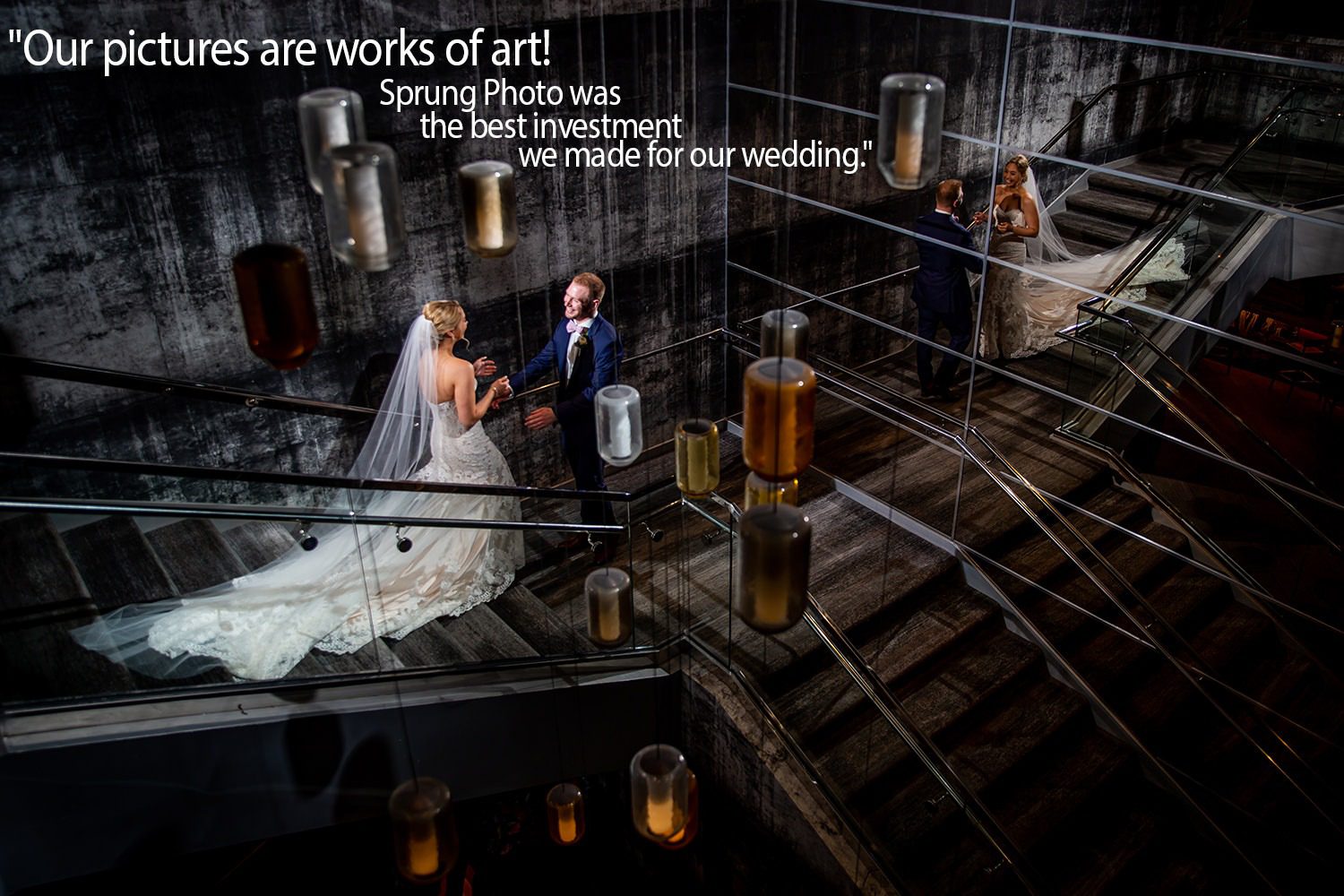 a couple has their first look at their wedding in chicago
