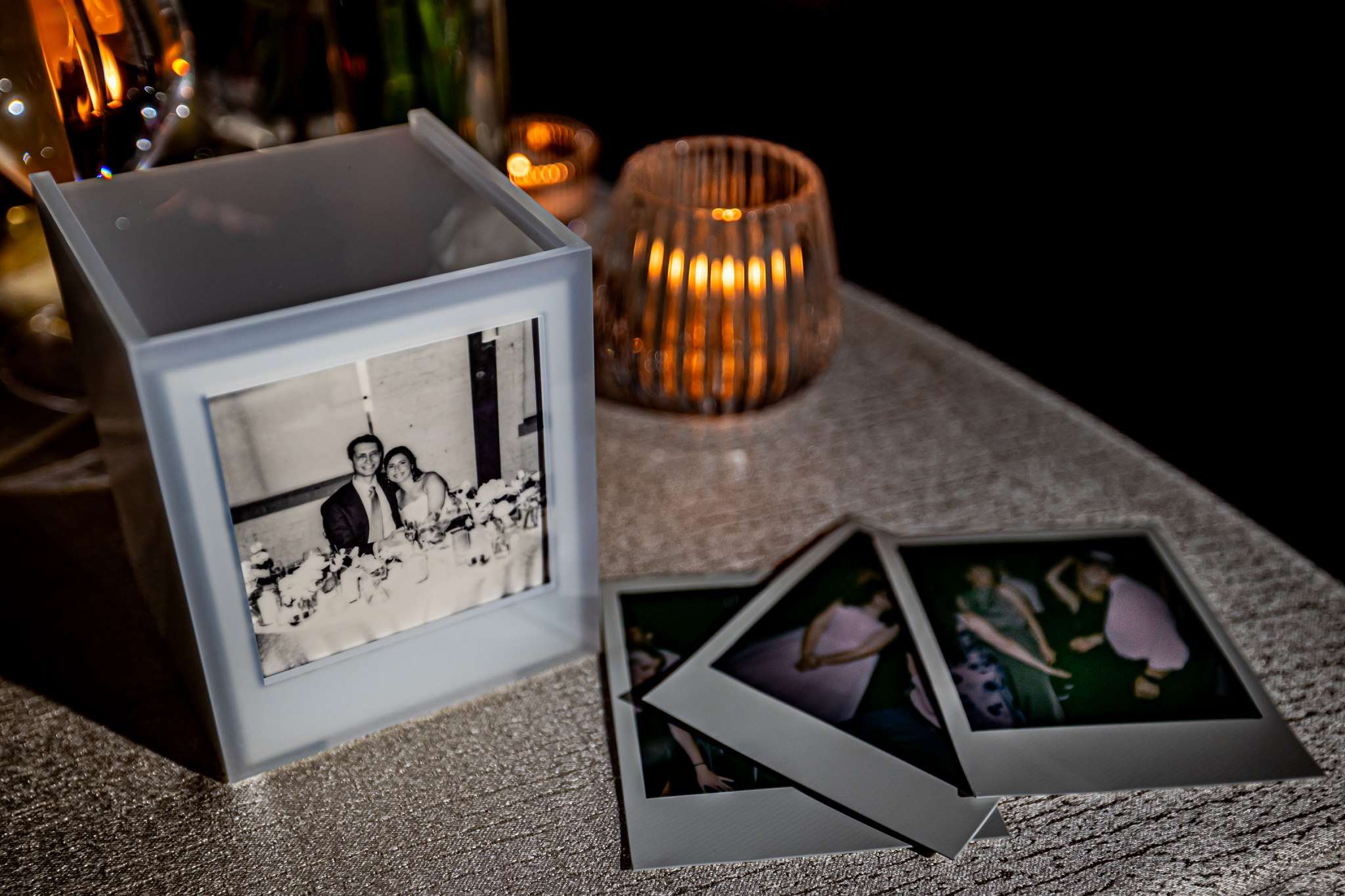 polaroid pictures taken at a wedding in Chicago