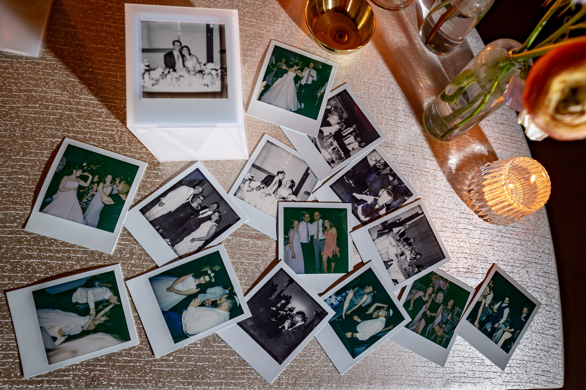 polaroid photos taken at a wedding in Chicago